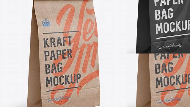 4012+ Paper Food/Snack Bag PSD Mockup Halfside View Fully Layered Photoshop Freebie