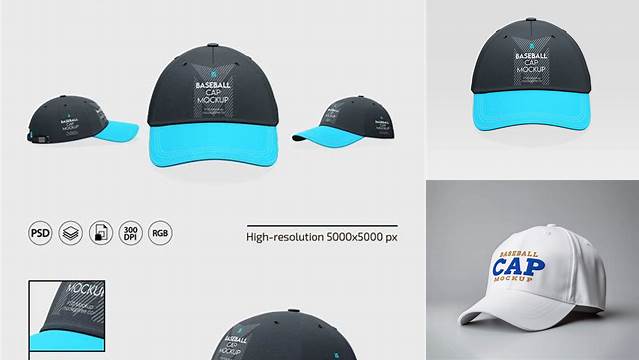 4013+ Baseball Cap PSD Mockup Half Side View Free Professional PSD Download