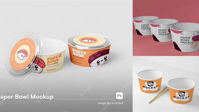 4013+ Paper Bowl Mockup Free Hight Resolution