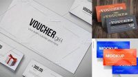 4014+ Voucher Mockup Smart Object PSD