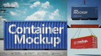 4015+ Glossy Container PSD Mockup Stylish PSD for Free