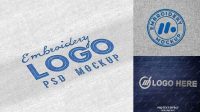 4020+ Fabric Embroidered Logo Mockup Free Download Creative High-Resolution PSD Freebie