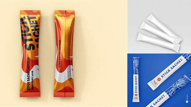 4021+ Stick Sachet Mockup Free Download Easy-to-Edit PSD