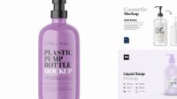 4023+ Soap Bottle PSD Mockup Half Side View High-Quality Design Free PSD