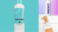 4026+ 350ml Conditioner Bottle PSD Mockup Creative Layered Mockup Freebie