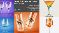 4031+ Cocktail Glass Mockup Free Fully Layered PSD Freebie