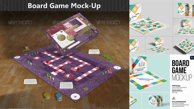 4032+ Board Game Mockup Template Free PSD for Free