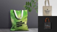 4034+ Canvas Bag PSD Mockup Top View Half Side Creative PSD Resources