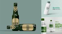 4036+ 500ml Craft Green Bottle PSD Mockup Free Professional PSD Download