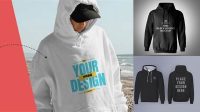 4037+ Embroidered Hoodie Mockup Free Free PSD