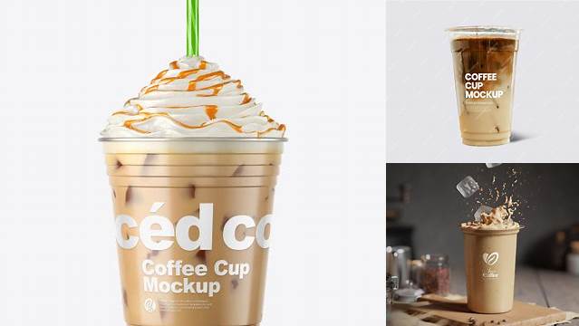 4039+ Iced Coffee Cup Mockup Easy Editable