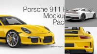 4045+ Porsche 911 R PSD Mockup Back View Versatile Photoshop File