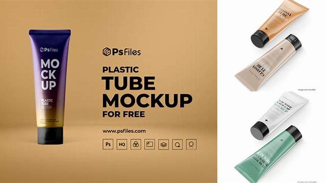 4045+ Transparent Cosmetic Tube With Glossy Cap PSD Mockup Premium Quality PSD Freebie