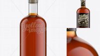 4046+ 75cl Oslo Plate Bottle with Whisky PSD Mockup Photoshop Resource Free