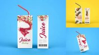 4048+ Juice Box PSD Mockup Front View Professional Quality PSD Freebie