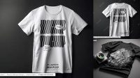 4052+ T-Shirt PSD Mockup Top View Editable and Customizable PSD