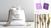 4055+ Paper Label With Rope PSD Mockup Exclusive Editable PSD File