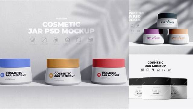 4057+ Opened Glossy Cosmetic Jar PSD Mockup Modern Photoshop Resource