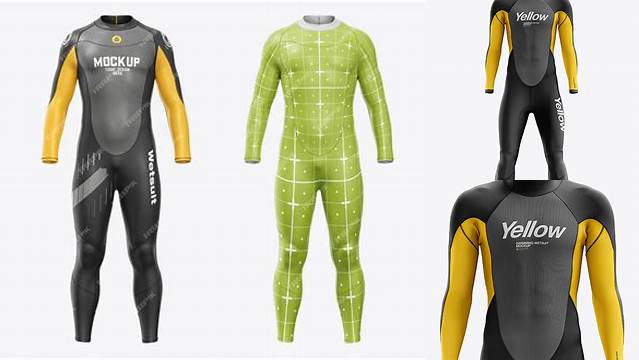 4059+ Men’s Full Wetsuit PSD Mockup Front View Exclusive Free Creative Resource