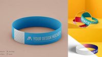 406+ Matte Bracelet With Paper Label PSD Mockup Editable Graphic Design Files