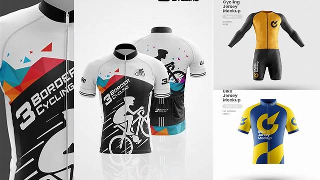 4061+ 3d Cycling Jersey Mockup Free Layered Photoshop Template