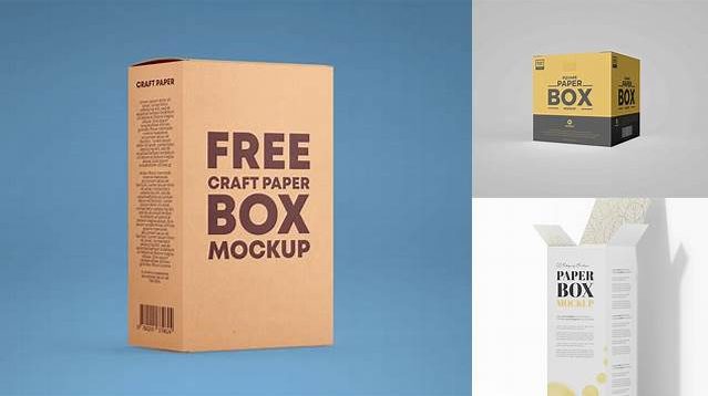 4061+ Paper Box PSD Mockup Back Half Side View Download Premium Free PSD