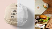 4061+ Wrapped Burger Mockup Exclusive PSD Design Freebie