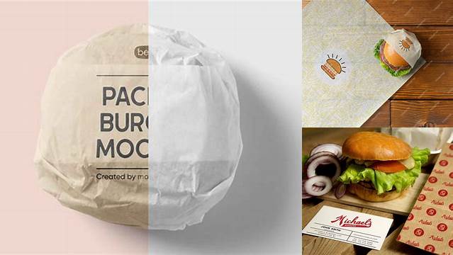 4061+ Wrapped Burger Mockup Exclusive PSD Design Freebie