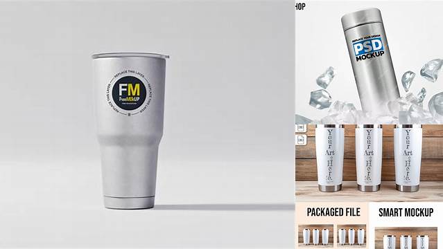 4062+ Mockup Tumbler Easy-to-Edit PSD