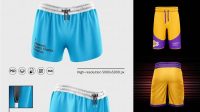 4068+ Women’s Basketball Shorts PSD Mockup Back View High Resolution