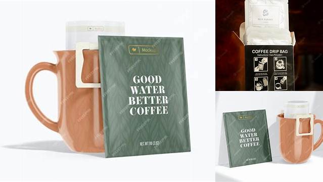 4070+ Drip Bag Coffee Mockup Editable PSD File