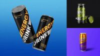 4071+ 355ml Energy Drink Can PSD Mockup Easy-to-Edit PSD