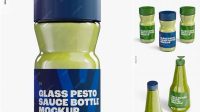 4074+ Glass Pesto Sauce Bottle PSD Mockup Custom Graphic Resource Free Download