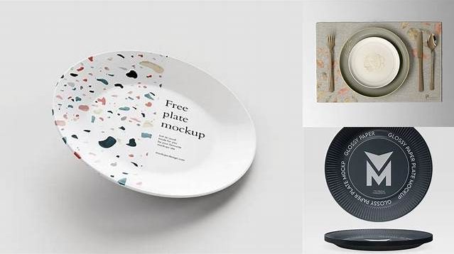 4078+ Glossy Plate With Holder PSD Mockup Professional PSD Mockup