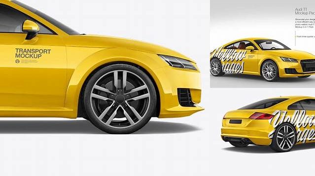 4079+ Audi TT PSD Mockup Side View Premium Mockup Freebie