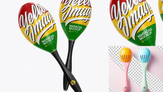 408+ Two Maracas PSD Mockup Free Premium Photoshop Template Download