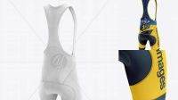 4080+ Men’s Cycling Bib Shorts PSD Mockup Back Right Half Side View Stylish PSD for Free