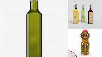 4084+ Small Glossy Plastic Oil Bottle PSD Mockup Smart Object Free Photoshop File