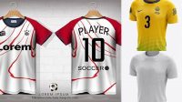 4089+ Soccer T-Shirt PSD Mockup Halfside View Downloadable PSD Design Template