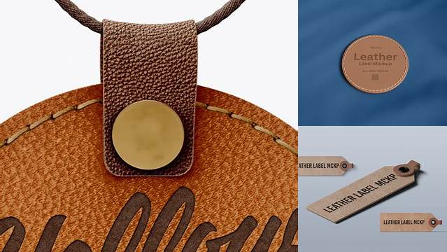 4093+ Leather Label With Rope PSD Mockup Smart Editable Design Mockup