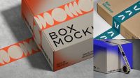 4093+ Tape Box Mockup Creative Design PSD Free Download