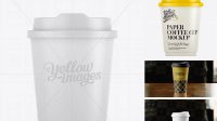 4096+ 8oz Single Wall Paper Coffee Cup PSD Mockup High-Resolution PSD Download