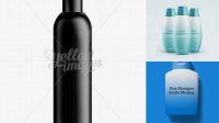 4102+ Shampoo Bottle 300ml Black Free Graphic Mockup PSD