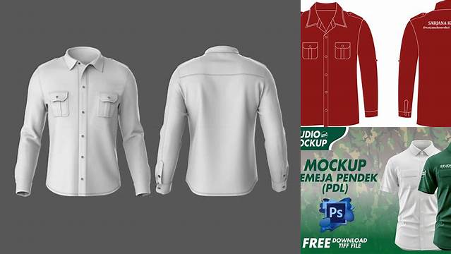 4105+ Mockup Kemeja Pdh Include TIFF