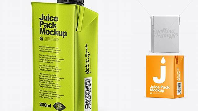 4109+ 200ml Carton Package PSD Mockup Half Side View Free Creative Design