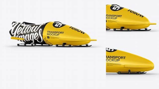 4111+ Bobsleigh Sled PSD Mockup Half Side View Elegant Free Graphic Resource