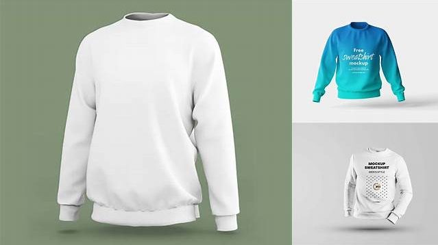 4113+ V-Neck Sweatshirt PSD Mockup 3/4 View Creative Free PSD Graphic Design