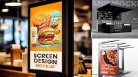 4116+ Food Kiosk Mockup Advanced Editable Template Free