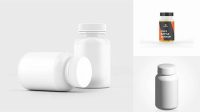 4117+ Clear Bottle With White Pills PSD Mockup Editable and Customizable PSD