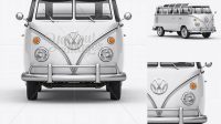 4117+ Volkswagen Transporter T1 PSD Mockup Front View Smart Layer Mockup Free